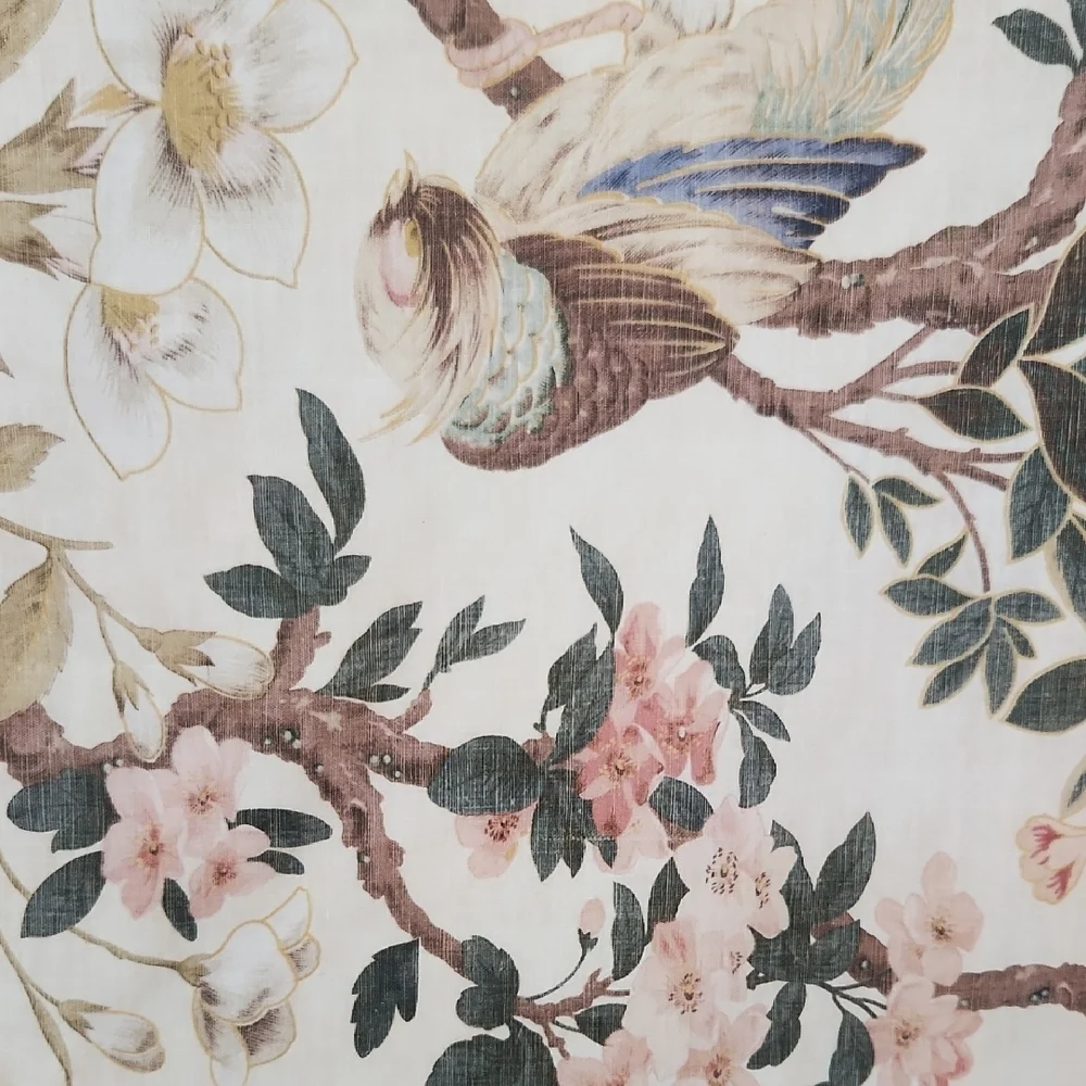 Dreamy Floral/Bluebird Pattern Duvet Set w/Matching Throw